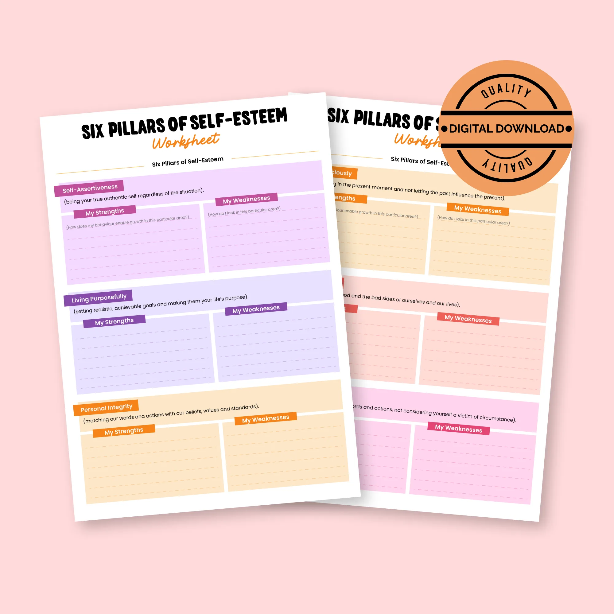 Self-Esteem Worksheets