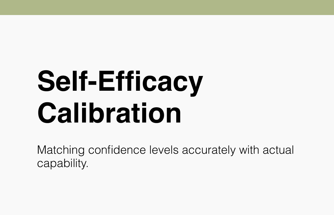 Self-Efficacy Calibration