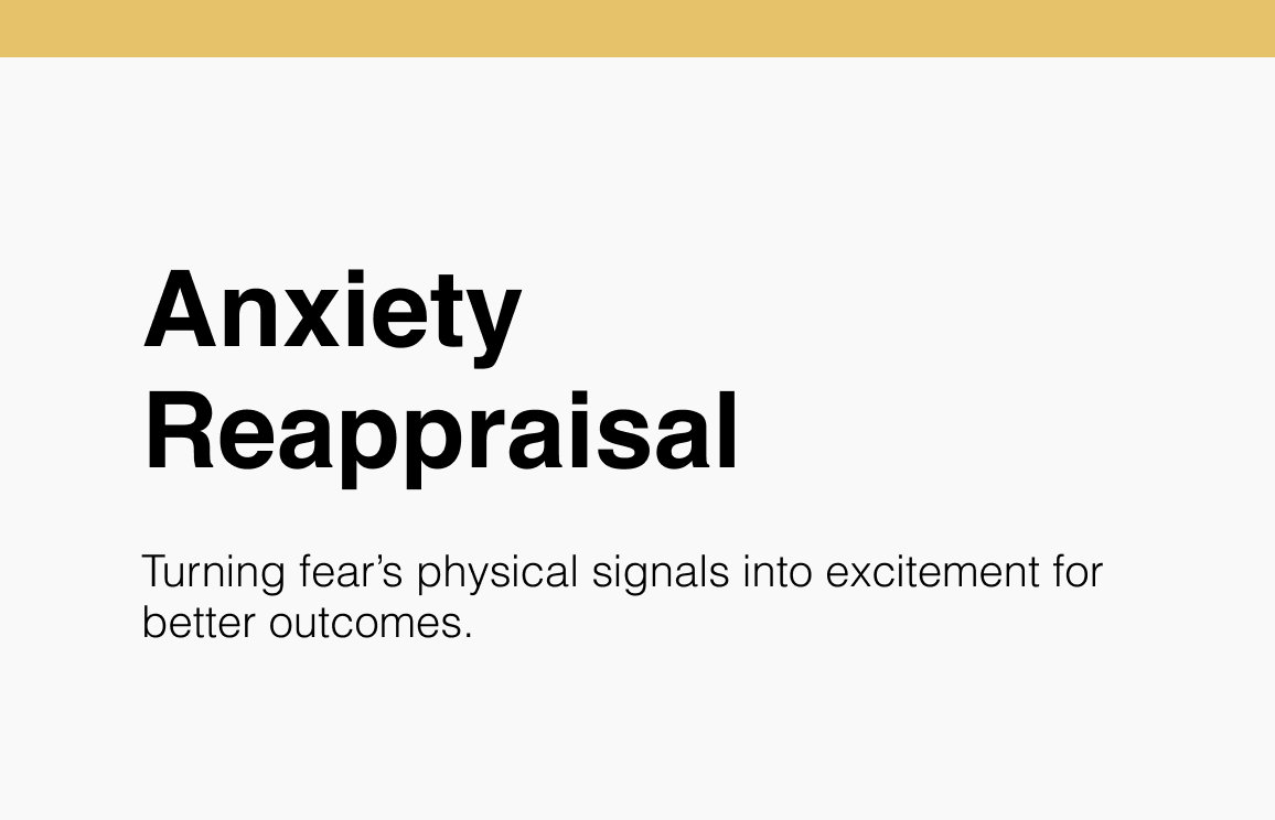 Anxiety Reappraisal