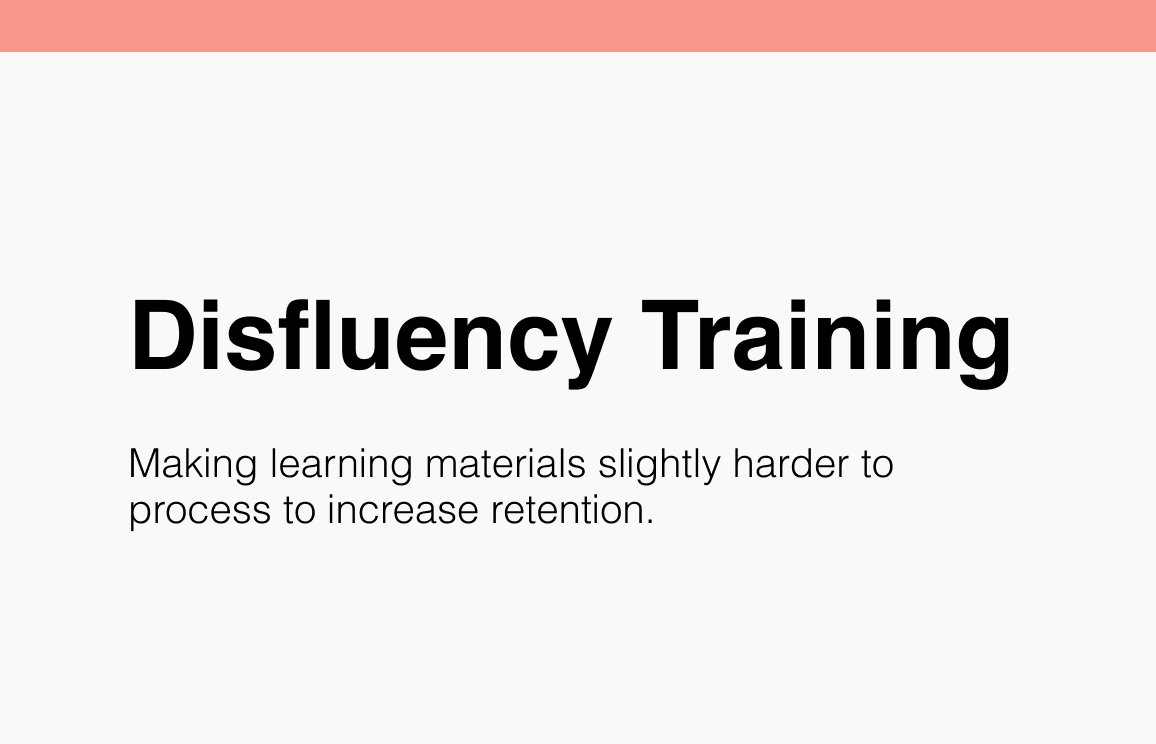 Disfluency Training