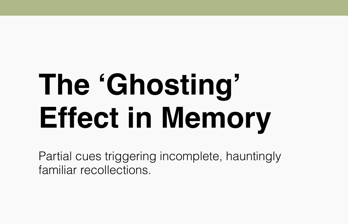 140 The ‘Ghosting’ Effect in Memory