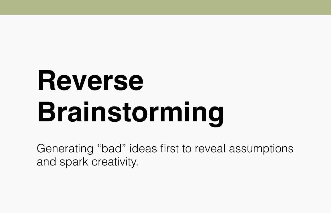 150 Reverse Brainstorming