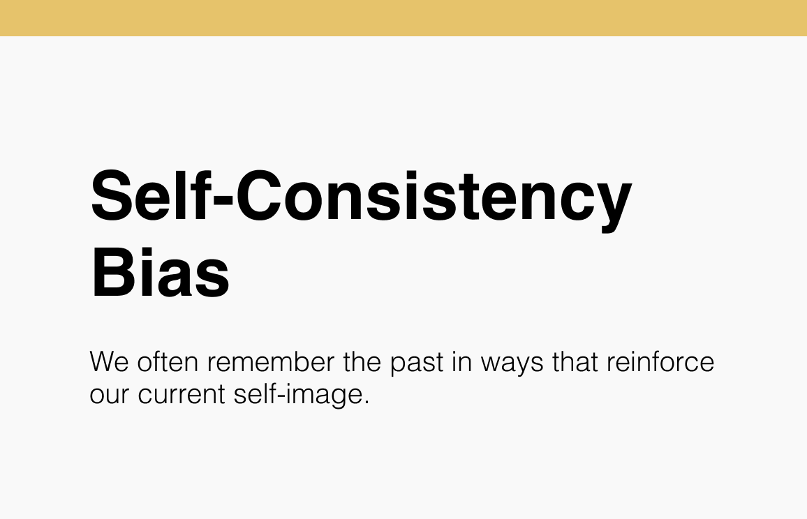 Self-Consistency Bias