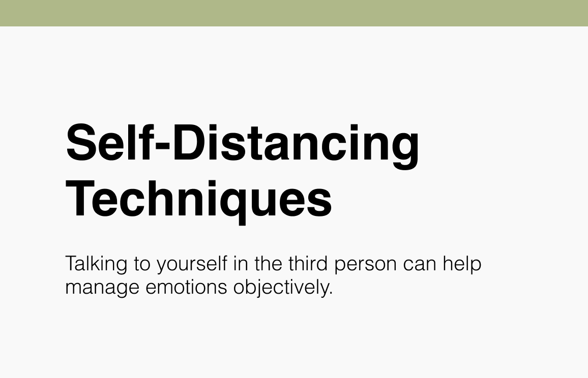 Self-Distancing Techniques