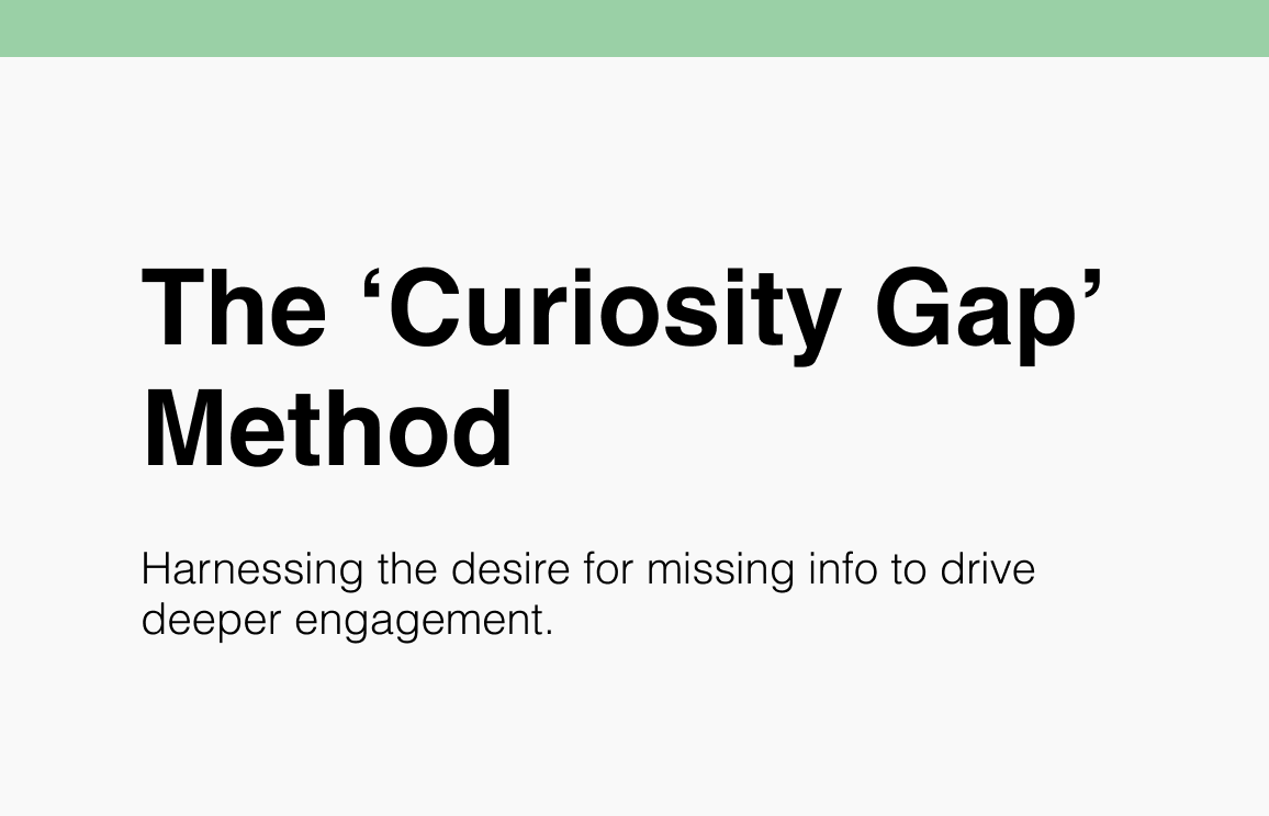 194 The ‘Curiosity Gap’ Method