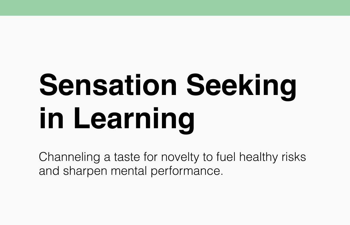 199 Sensation Seeking in Learning