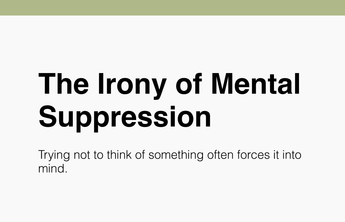 200 The Irony of Mental Suppression
