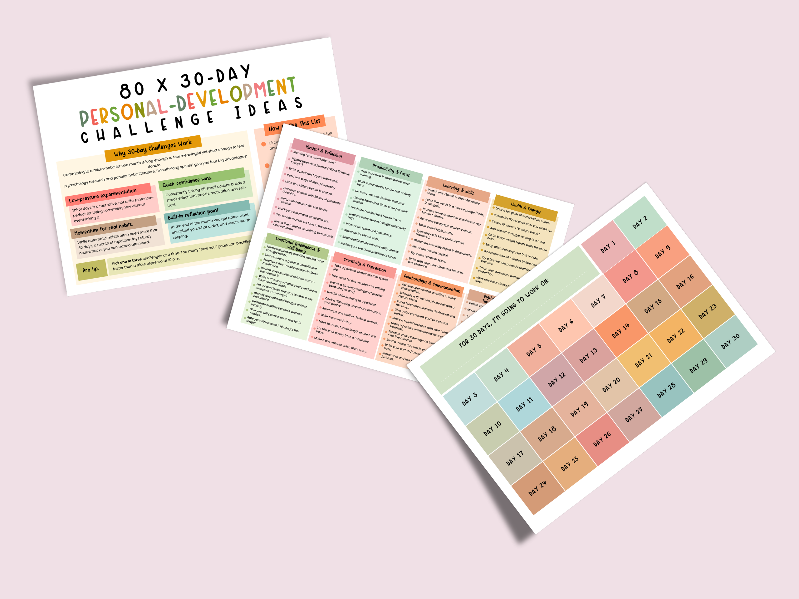 Personal-Development Challenge Ideas